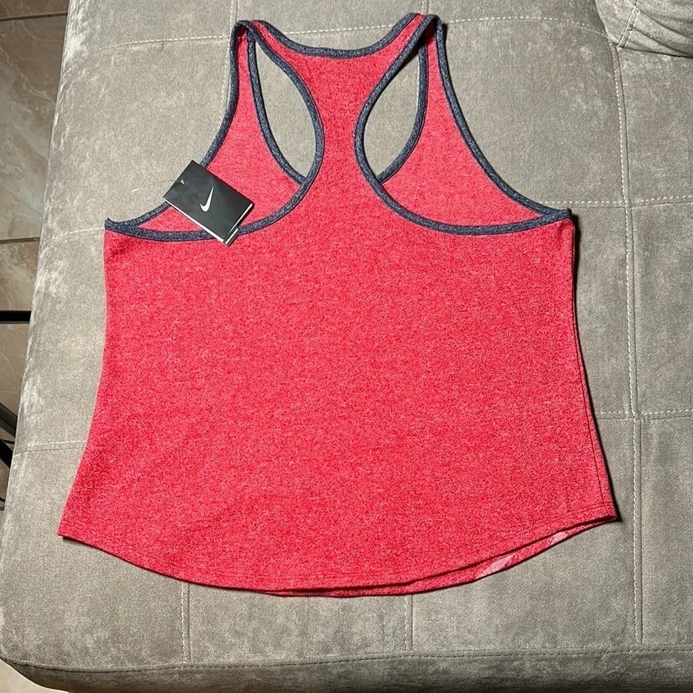 Nike Red and Pink Sleeveless Crop Tank Top